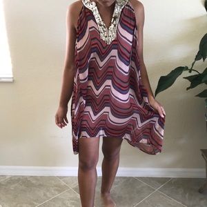 Free people boho mini dress
